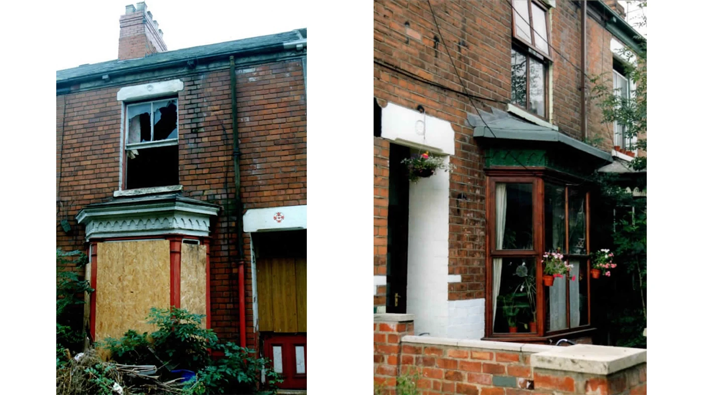 Early Giroscope houses before and after